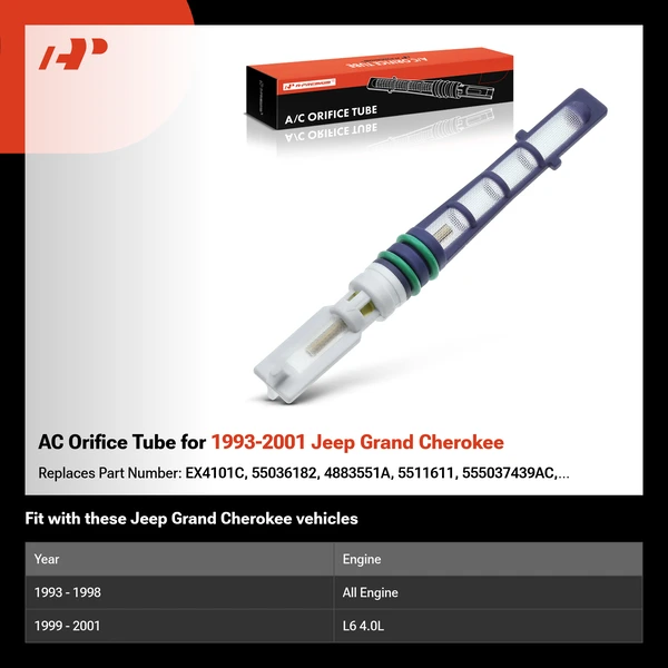 AC Orifice Tube for 1993-2001 Jeep Grand Cherokee
