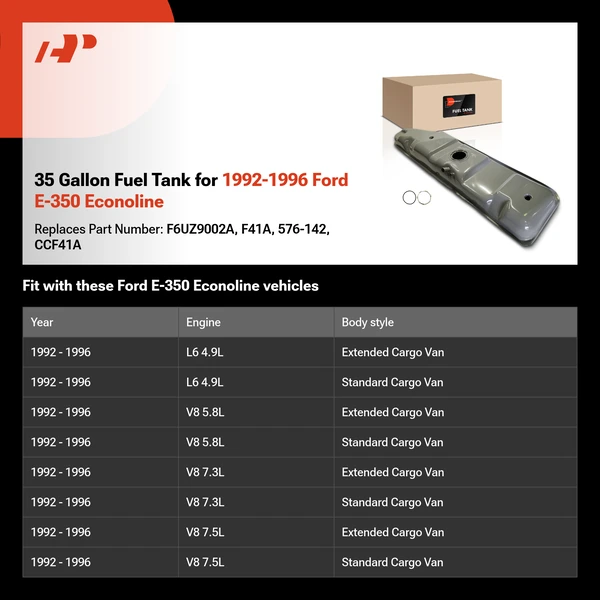 35 Gallon Fuel Tank for 1992-1996 Ford E-350 Econoline