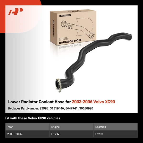 Lower Radiator Coolant Hose for 2003-2006 Volvo XC90