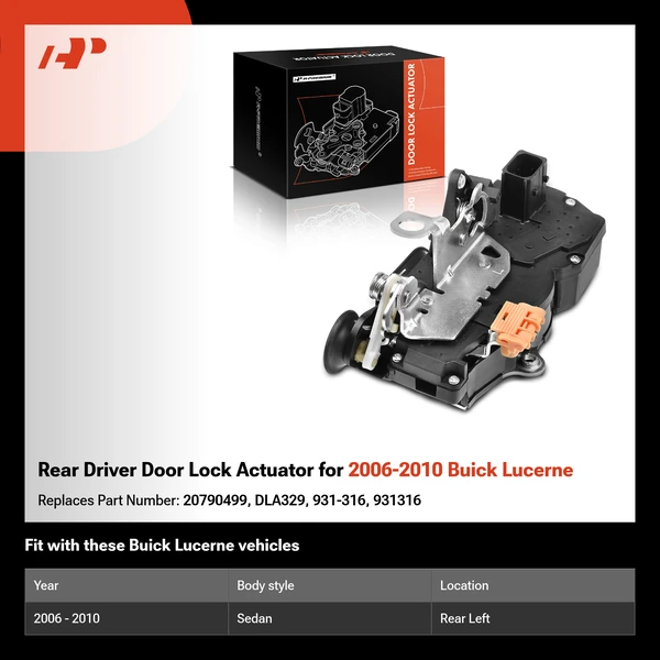 Rear Driver Door Lock Actuator for 2006-2010 Buick Lucerne