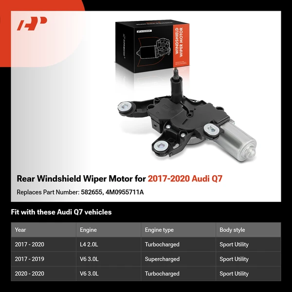 Rear Windshield Wiper Motor for 2017-2020 Audi Q7