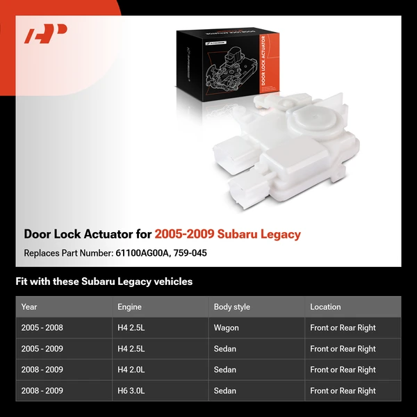 Door Lock Actuator for 2005-2009 Subaru Legacy