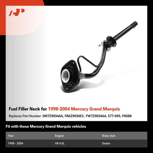 Fuel Filler Neck for 1998-2004 Mercury Grand Marquis