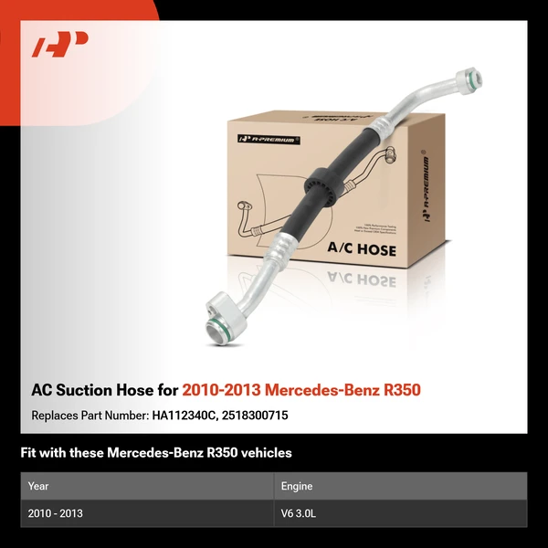 AC Suction Hose for 2010-2013 Mercedes-Benz R350