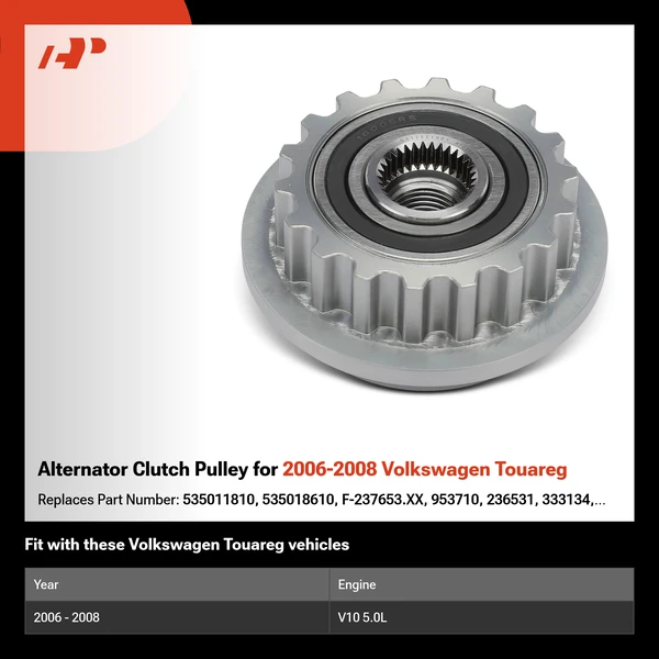 Alternator Clutch Pulley for 2006-2008 Volkswagen Touareg