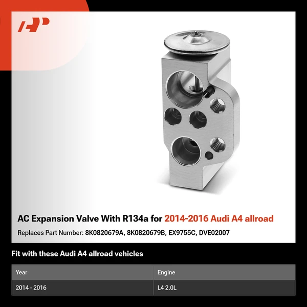 AC Expansion Valve With R134a for 2014-2016 Audi A4 allroad