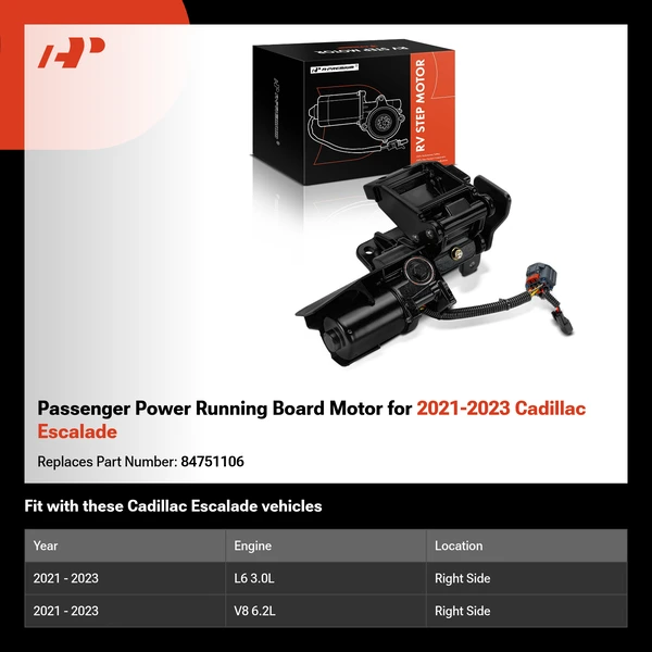 Passenger Power Running Board Motor for 2021-2023 Cadillac Escalade
