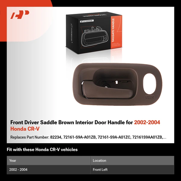 Front Driver Saddle Brown Interior Door Handle for 2002-2004 Honda CR-V