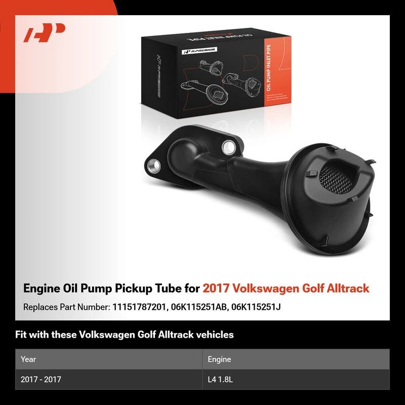 Engine Oil Pump Pickup Tube for 2017 Volkswagen Golf Alltrack