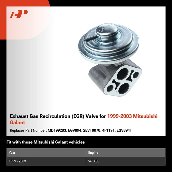 Exhaust Gas Recirculation (EGR) Valve for 1999-2003 Mitsubishi Galant