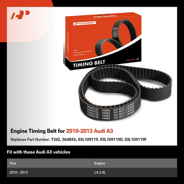 Engine Timing Belt for 2010-2013 Audi A3