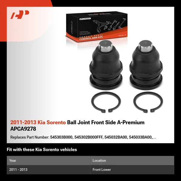 2011-2013 Kia Sorento Ball Joint Front Side A-Premium APCA9278