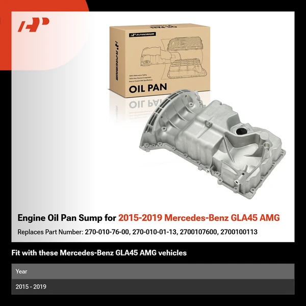Engine Oil Pan Sump for 2015-2019 Mercedes-Benz GLA45 AMG