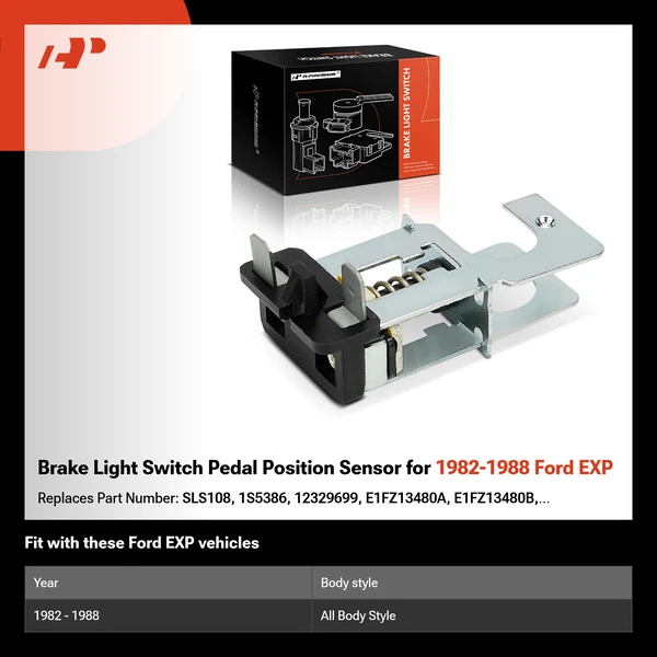 Brake Light Switch Pedal Position Sensor for 1982-1988 Ford EXP