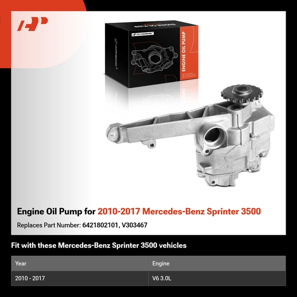 Engine Oil Pump for 2010-2017 Mercedes-Benz Sprinter 3500