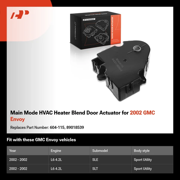 Main Mode HVAC Heater Blend Door Actuator for 2002 GMC Envoy