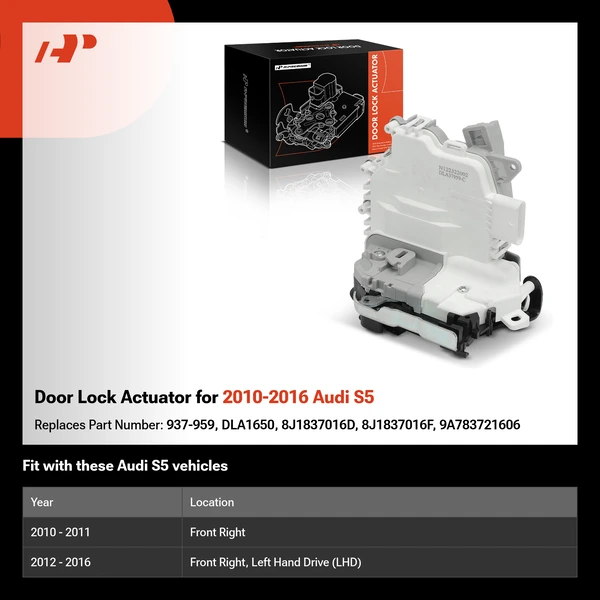 Door Lock Actuator for 2010-2016 Audi S5