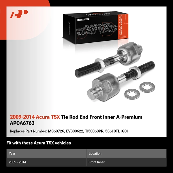 2009-2014 Acura TSX Tie Rod End Front Inner A-Premium APCA6763