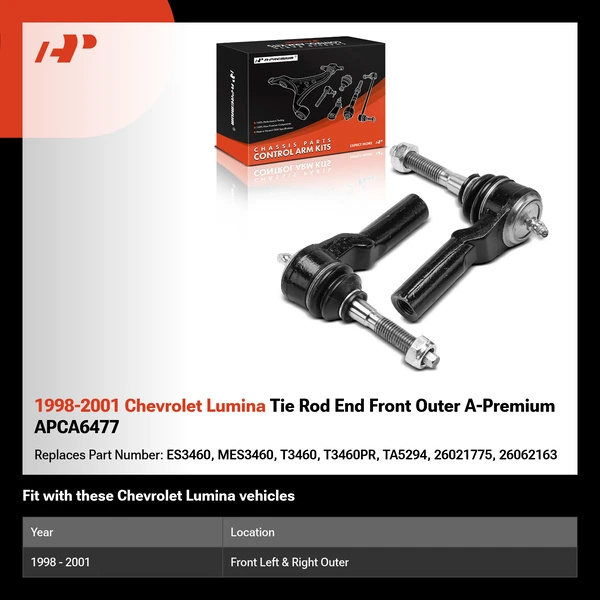 1998-2001 Chevrolet Lumina Tie Rod End Front Outer A-Premium APCA6477