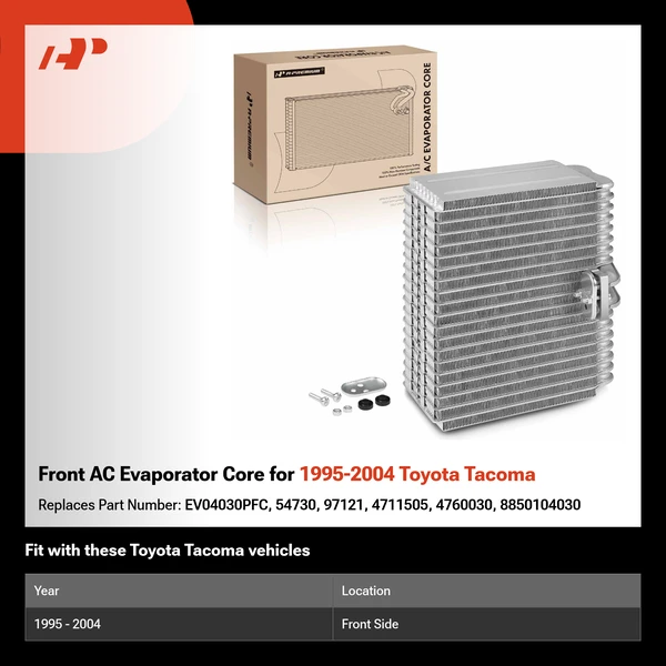 Front AC Evaporator Core for 1995-2004 Toyota Tacoma