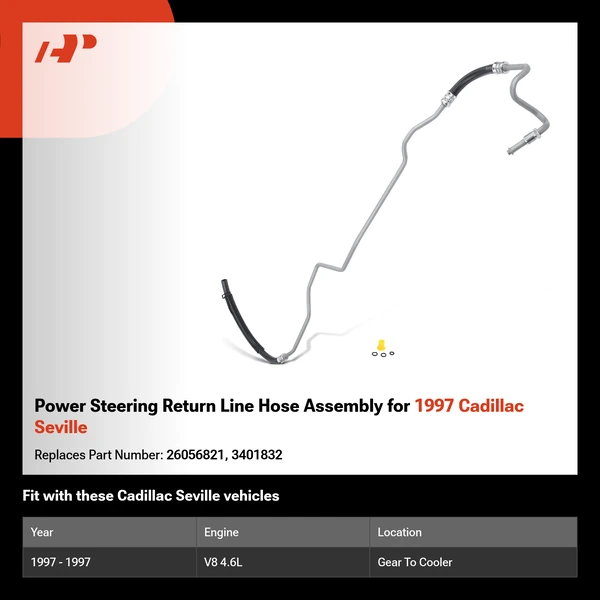 Power Steering Return Line Hose Assembly for 1997 Cadillac Seville