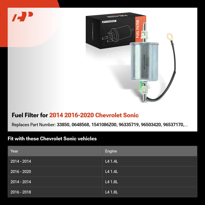 Fuel Filter for 2014 2016-2020 Chevrolet Sonic