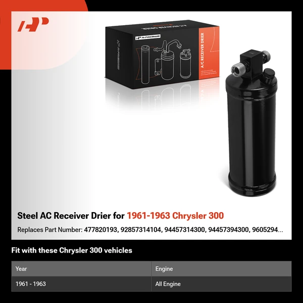 Steel AC Receiver Drier for 1961-1963 Chrysler 300