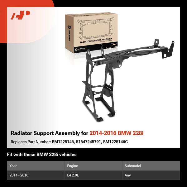 Radiator Support Assembly for 2014-2016 BMW 228i