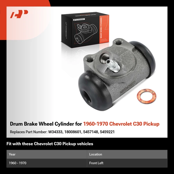 Drum Brake Wheel Cylinder for 1960-1970 Chevrolet C30 Pickup