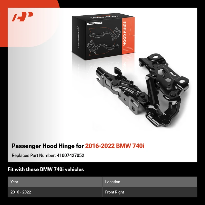 Passenger Hood Hinge for 2016-2022 BMW 740i