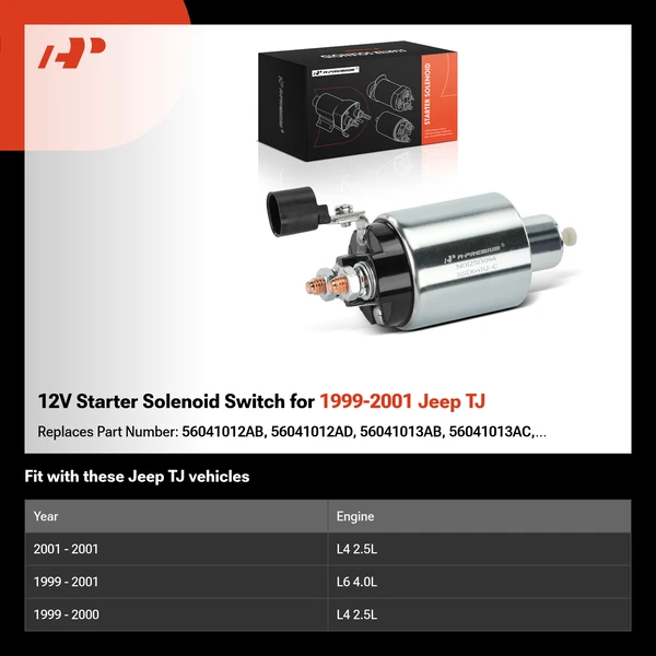 12V Starter Solenoid Switch for 1999-2001 Jeep TJ