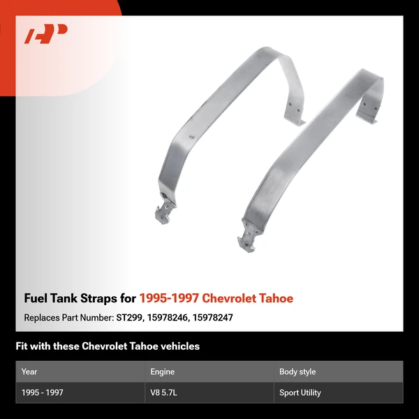 Fuel Tank Straps for 1995-1997 Chevrolet Tahoe