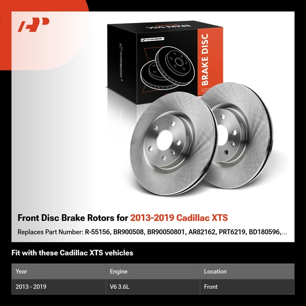 Front Disc Brake Rotors for 2013-2019 Cadillac XTS