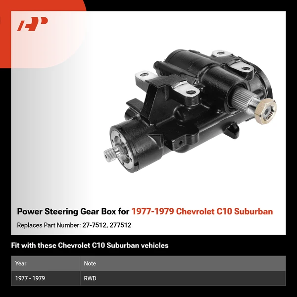 Power Steering Gear Box for 1977-1979 Chevrolet C10 Suburban
