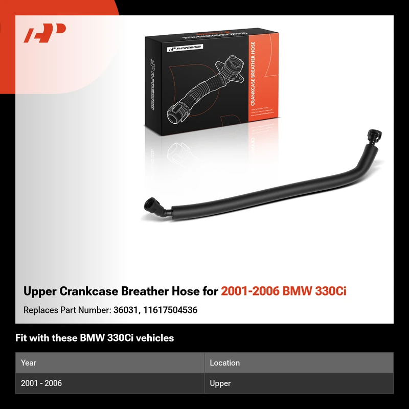 Upper Crankcase Breather Hose for 2001-2006 BMW 330Ci