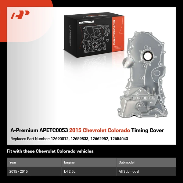 A-Premium APETC0053 2015 Chevrolet Colorado Timing Cover