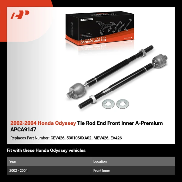 2002-2004 Honda Odyssey Tie Rod End Front Inner A-Premium APCA9147