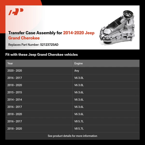 Transfer Case Assembly for 2014-2020 Jeep Grand Cherokee