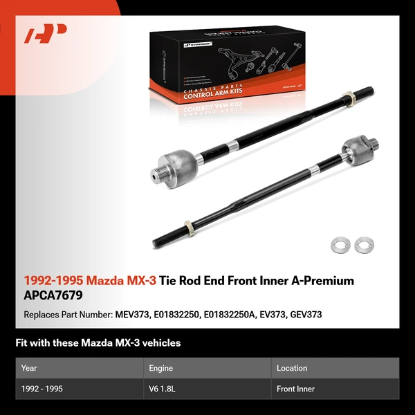 1992-1995 Mazda MX-3 Tie Rod End Front Inner A-Premium APCA7679