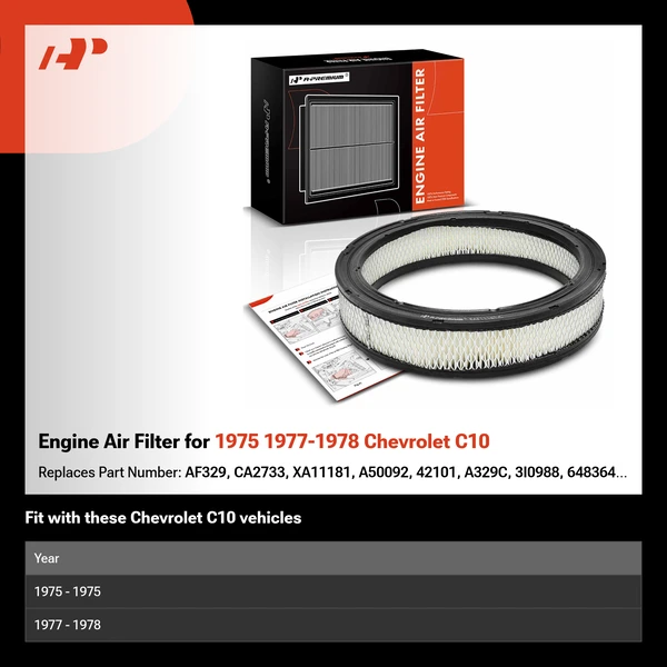 Engine Air Filter for 1975 1977-1978 Chevrolet C10