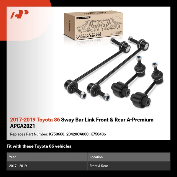 2017-2019 Toyota 86 Sway Bar Link Front & Rear A-Premium APCA2021