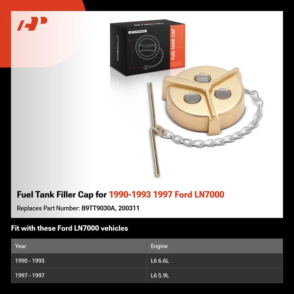 Fuel Tank Filler Cap for 1990-1993 1997 Ford LN7000