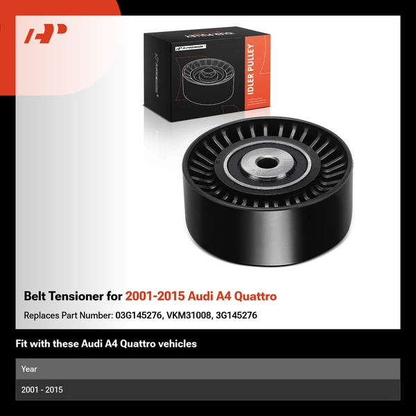 Belt Tensioner for 2001-2015 Audi A4 Quattro