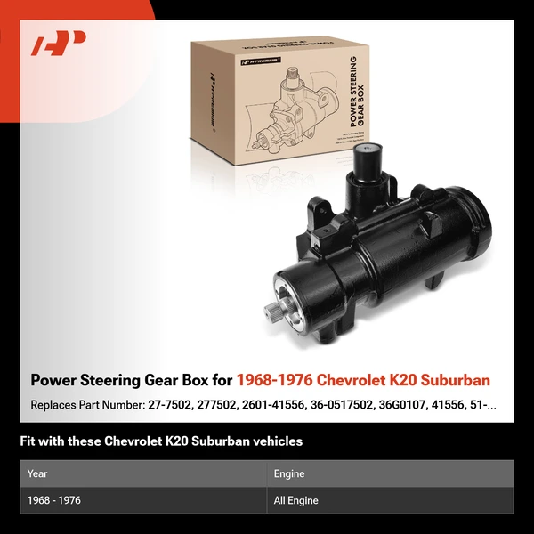 Power Steering Gear Box for 1968-1976 Chevrolet K20 Suburban