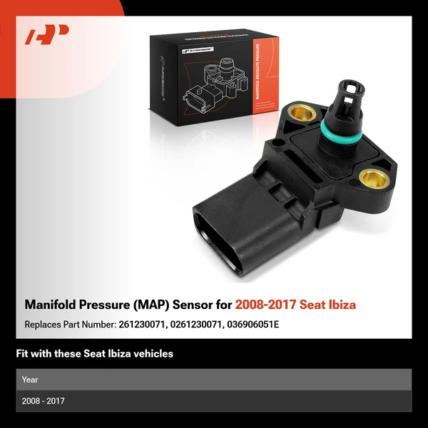Manifold Pressure (MAP) Sensor for 2008-2017 Seat Ibiza