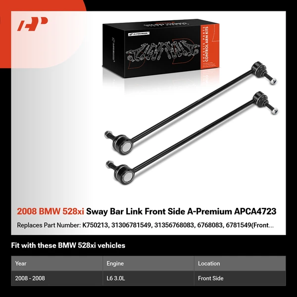2008 BMW 528xi Sway Bar Link Front Side A-Premium APCA4723