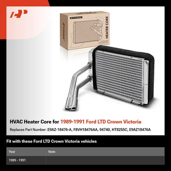 HVAC Heater Core for 1989-1991 Ford LTD Crown Victoria