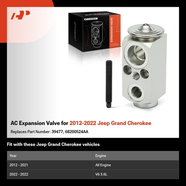 AC Expansion Valve for 2012-2022 Jeep Grand Cherokee
