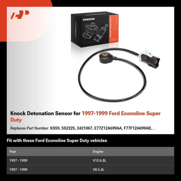 Knock Detonation Sensor for 1997-1999 Ford Econoline Super Duty