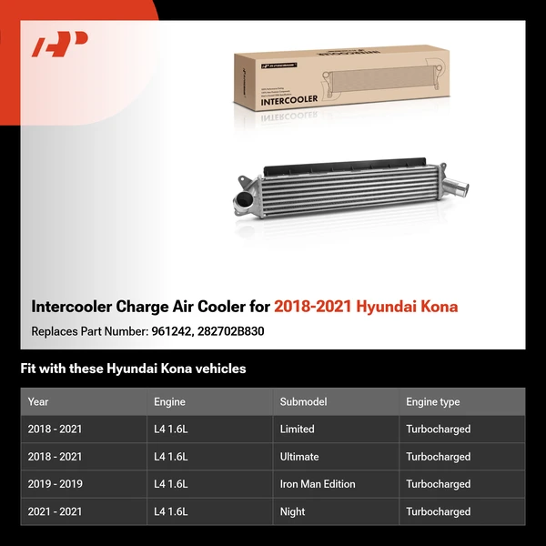 Intercooler Charge Air Cooler for 2018-2021 Hyundai Kona